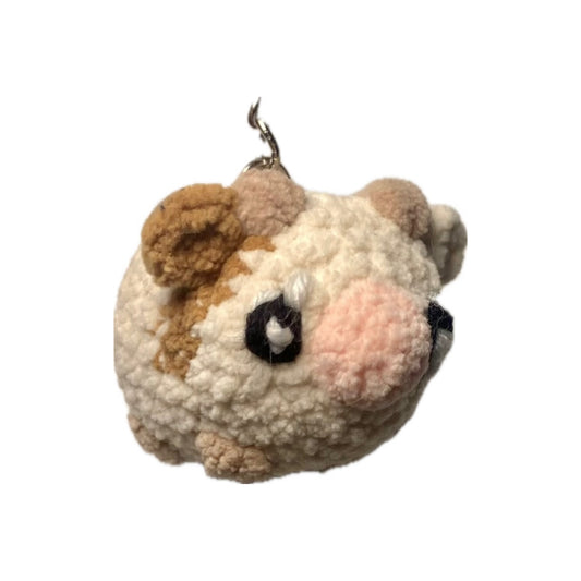 Highland cow crochet keyring