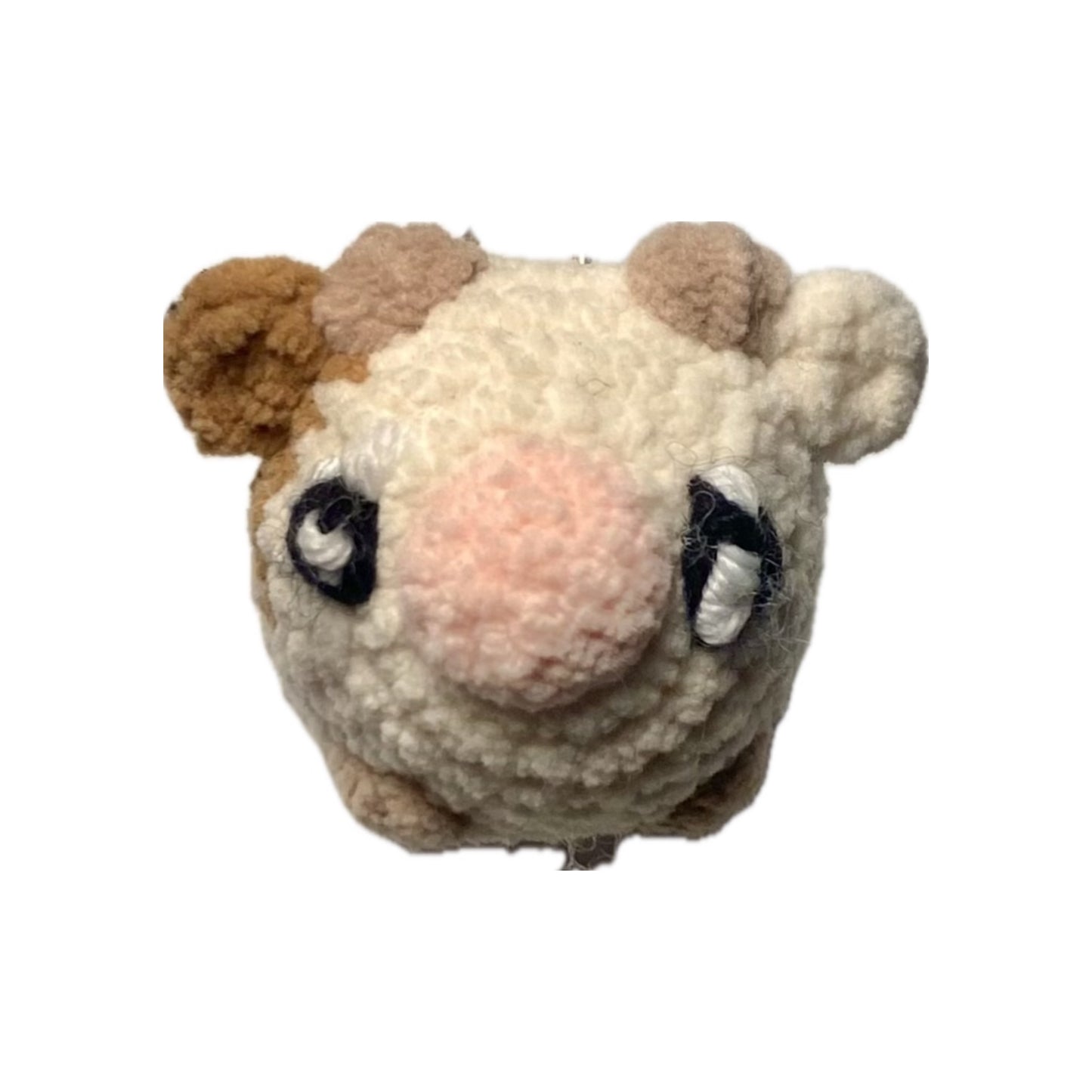 Highland cow crochet keyring