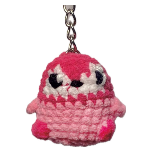 Baby penguin crochet keyring