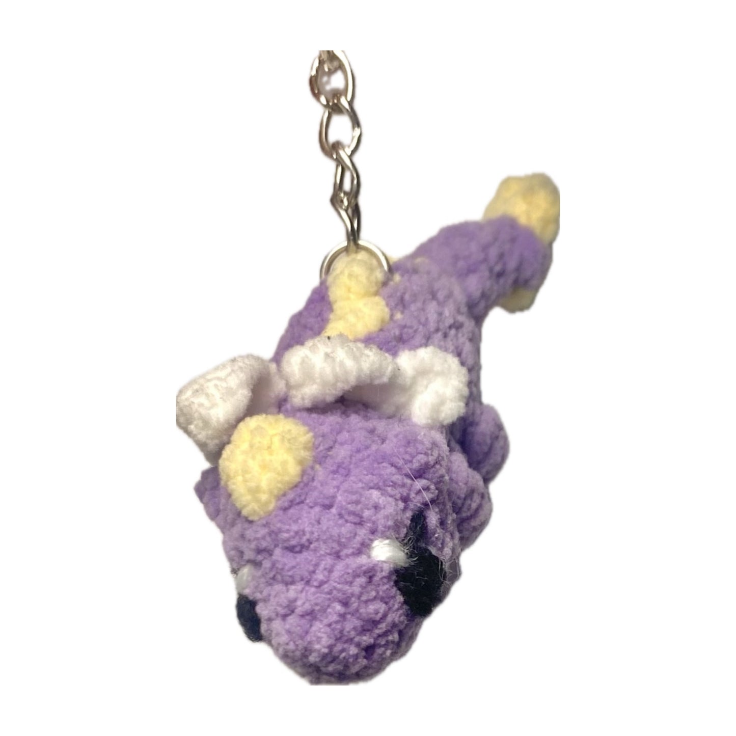 Sleeping dragon crochet keyring
