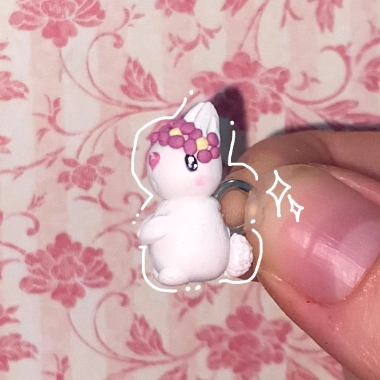 Bunny Polymer Clay Charms