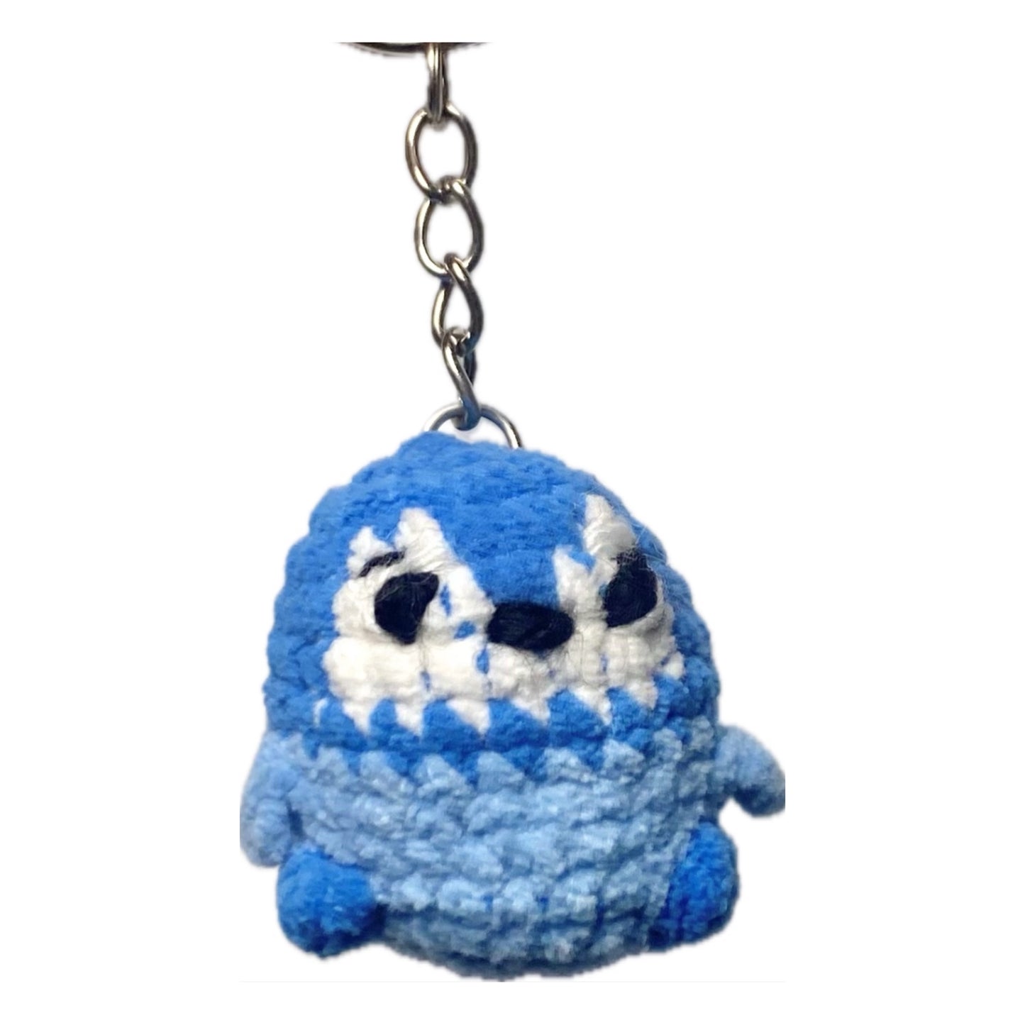 Baby penguin crochet keyring