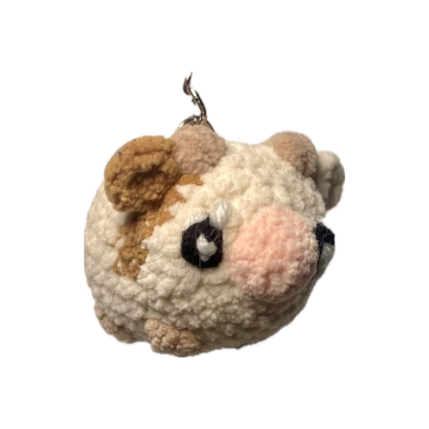 Highland cow crochet keyring