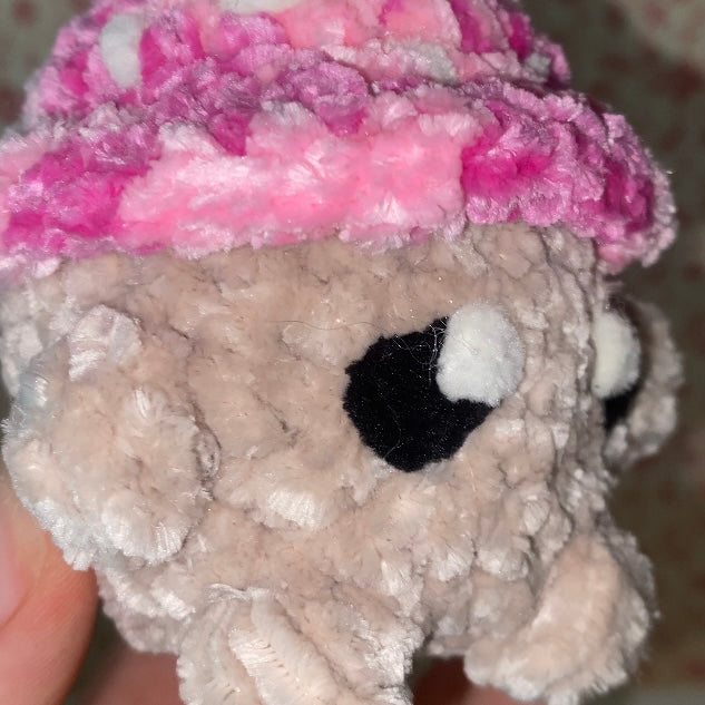 Pink Crochet Mushroom