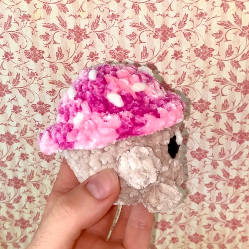 Pink Crochet Mushroom