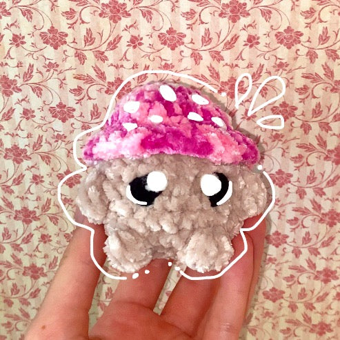 Pink Crochet Mushroom