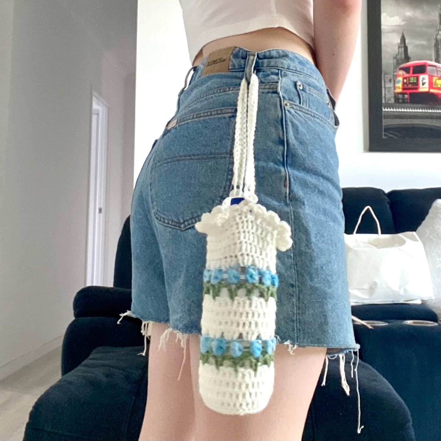 Crochet Tulip Water Bottle Holder