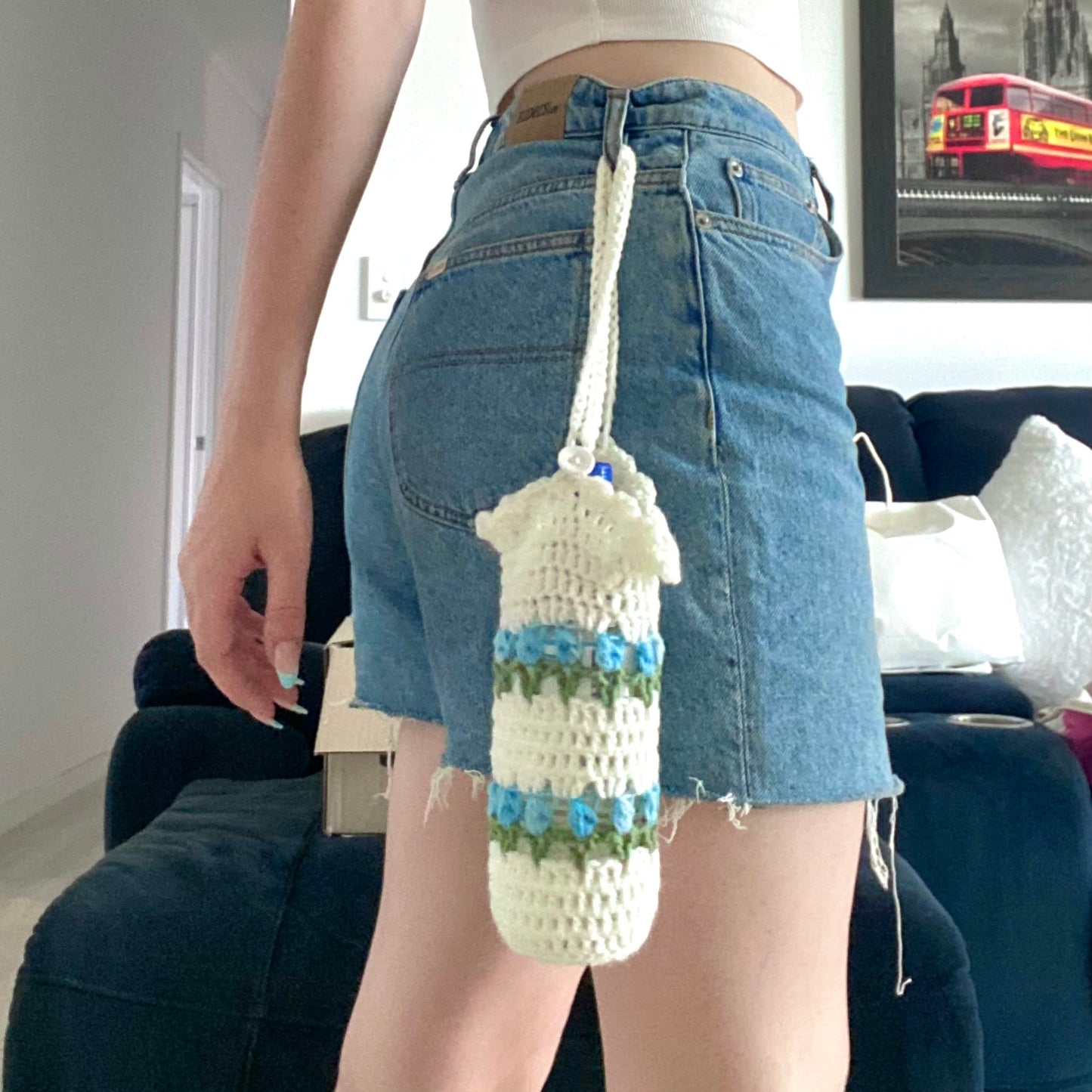 Crochet Tulip Water Bottle Holder